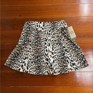 NWT Dona Jo Leopard Print Athletic Tennis Golf Skort Sz 3 (XL) 💚🍄